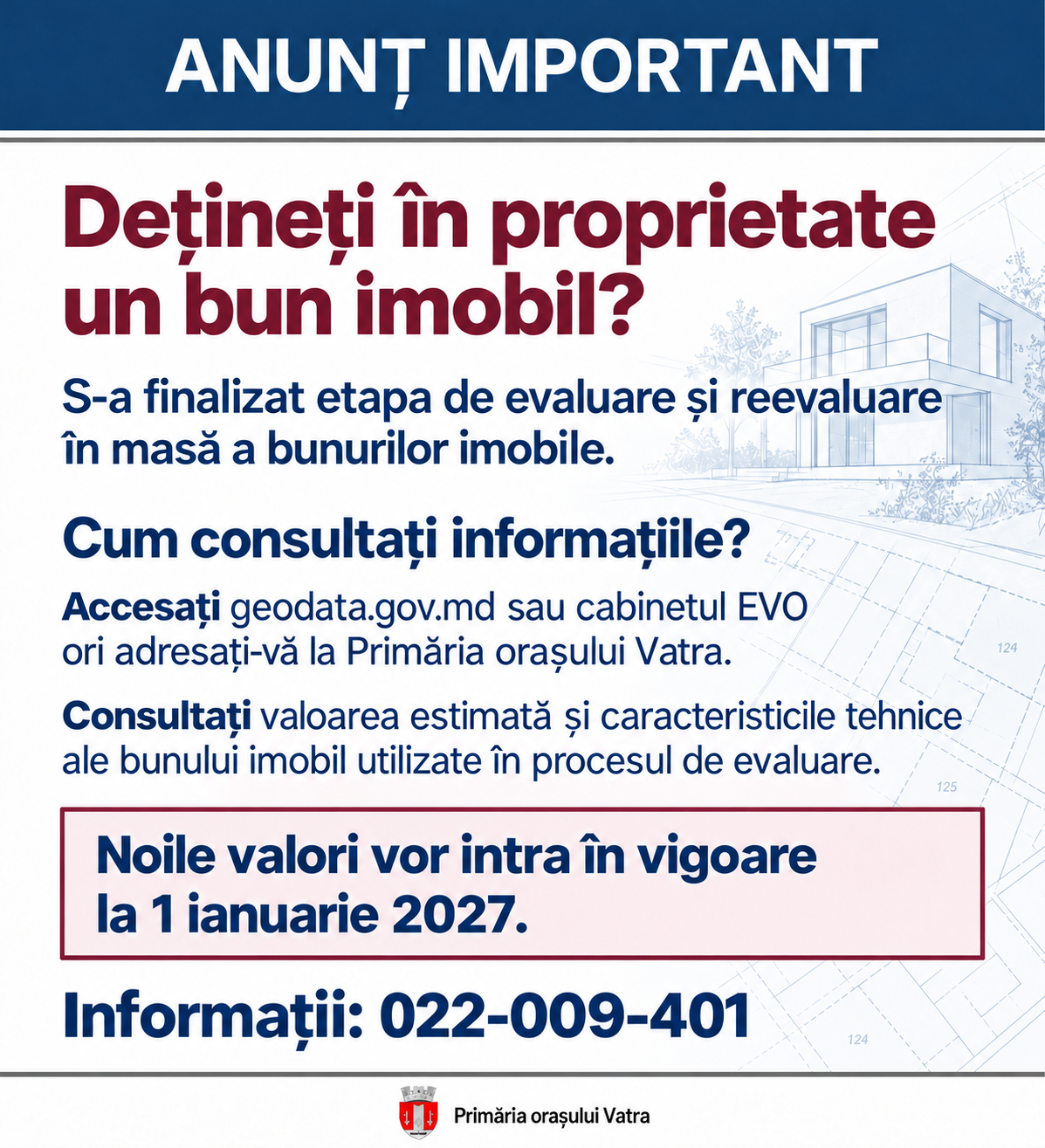 DEȚINEȚI ÎN PROPRIETATE UN IMOBIL?